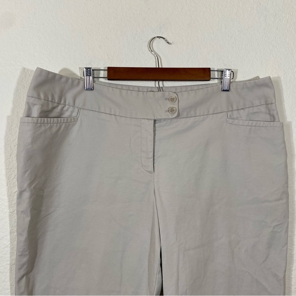 Renuar sz:20W Cream Slack Trouser Pants Button Front - Picture 2 of 9